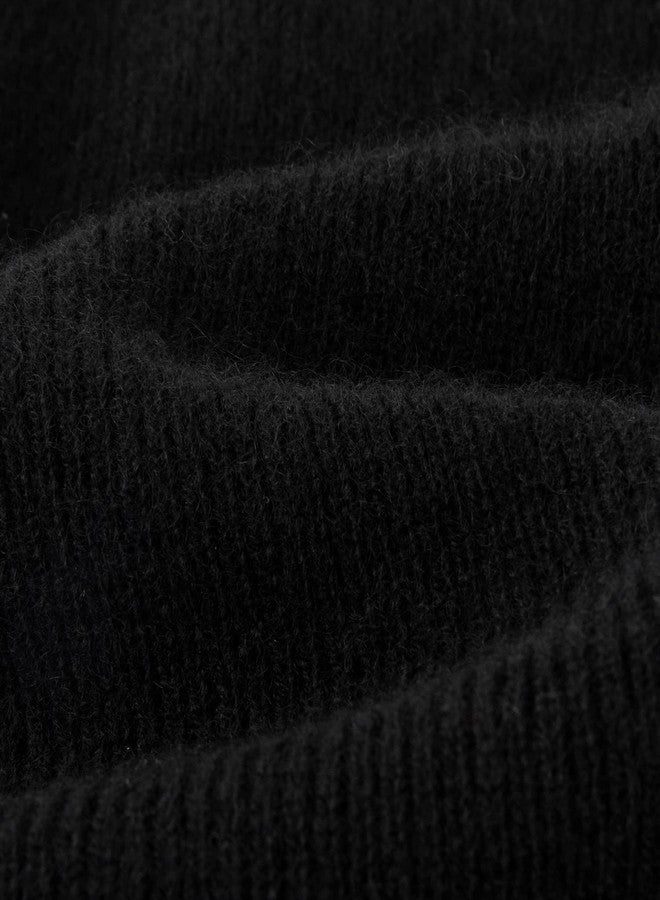 Lallier 100% Pure Cashmere Beanie for Women and Men, Cuffed Warm Hat with Gift Box (Black) - Image 5